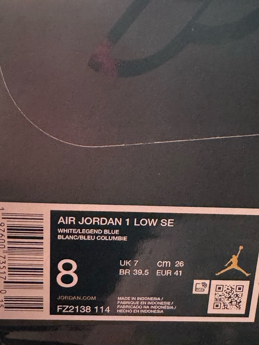 Nike Air Jordan 1 Low SE "Legend Blue Patent" - Size 8M NEW - Picture 6 of 7